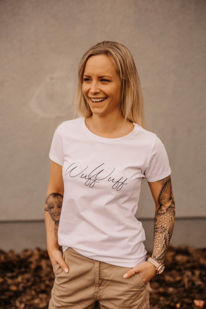 Wuff Wuff T-Shirt Damen – Bild 2